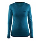Dámské triko Craft Active Comfort dl.rukáv modrá melír